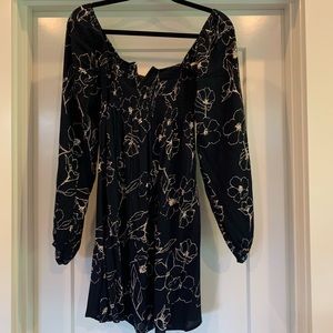 Off the shoulder navy billabong dress